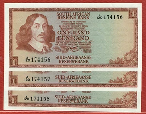 SOUTH AFRICA ND(1966) 1 RAND SIGNATURE #4 G. RISSIK  (PICK#109a) GEM CU SCARCE - Picture 1 of 2