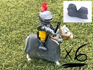 LOTE 6 BARDA ARMADURA MALLA IMPRESIÓN 3D CABALLO Y FIGURA PLAYMOBIL NO INCLUIDO - Imagen 1 de 6