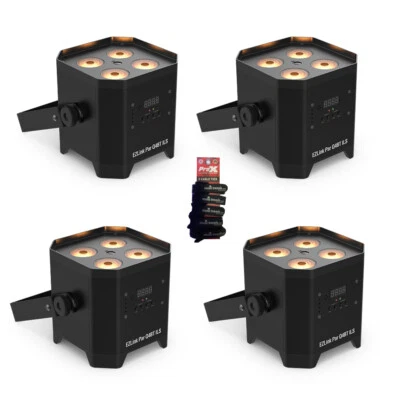 CHAUVET DJ EZLink Par Q4BT ILS Bundle of 4 - TRUE Wireless RGBA LED Pars - Image 1 of 4