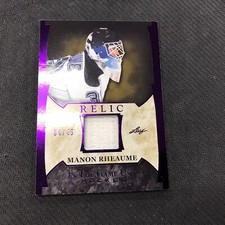 MANON RHEAUME  Purple 4/45 Relic 2023 Leaf In The Game-Used Hockey PHX