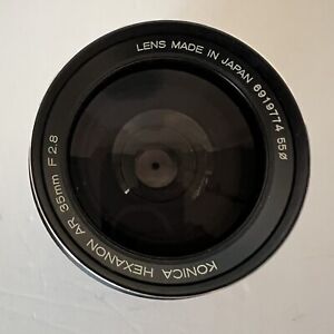 Konica Hexanon AR 35mm f/2.8 Wide Angle MF Lens with Case