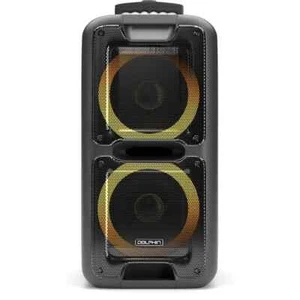 Dolphin SP-210RBT Dual 10" Karaoke Bluetooth Party Speaker with Wired Microphone - Picture 1 of 2