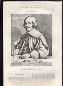 LES BEAUX ARTS ILLUSTRES N°8 1876 Jacques Callot gravure au burin dentelle - Picture 1 of 2