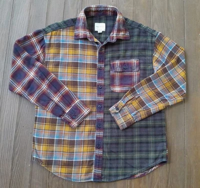 Рубашка мужская American Eagle супермягкая пэчворк фланелевая средняя клетчатая многоцветная - Изображение 1 из 4
