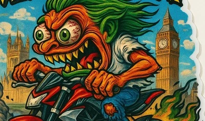 MV Agusta Rivale 800 Monsters Around the World 贴纸 9x9 厘米 伦敦 6/12 — 第 1/4 张图片