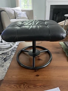 vintage mid century modern Retro Vinyl Ottoman Chairsorks - Picture 1 of 3