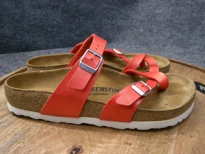 Birkenstock Mayari Graceful Hibiscus Red Orange Birko-Flor Size 37 US 6 Reg. - Picture 1 of 7