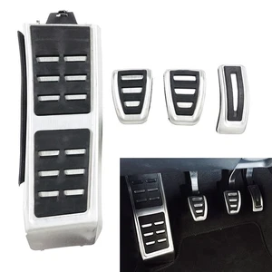 Stainless Steel Car Foot Rest Clutch Pedals Brake Gas Pedals Cover For Audi A4 - Picture 1 of 10