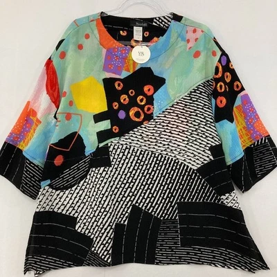 Túnica Luz Luna Nueva Talla Pequeña Colorida Mezcla Artística Relajada Arte para Usar Foto 1 de 4