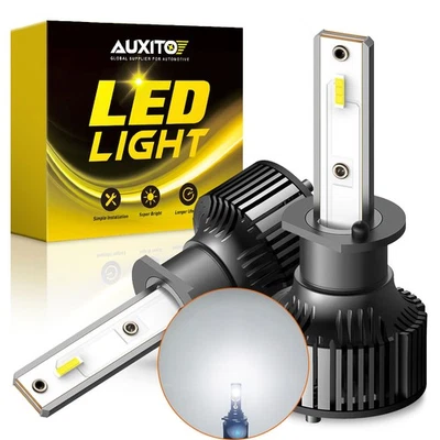 Kit de bombilla LED blanca Canbus H1 6000K conversión haz bajo reemplazar halo Foto 1 de 4