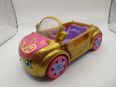 9"x 4" Shopkins Happy Places Royal Trends Convertible Car Moving Parts Gold - Image 1 of 4