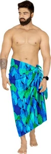 HAPPY BAY Men's Summer Long Vacation Sarong Beachwear Holidays Wrap Lava Lava - Picture 1 of 3