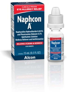 Naphcon A Antihistamine Eye Drops for Eye Allergy Relief, 15 mL (0.5 fl oz) - Picture 1 of 5