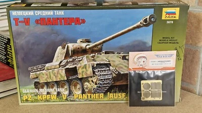 Zvezda 3678 German Medium Tank Pz. Kpfw. V Panther (Ausf. D) Scala 1:35 + PE - Immagine 1 di 3