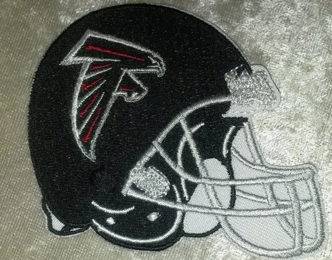 Atlanta Falcons Helmet 3.5" Iron On Embroidered Patch ~FREE Ship! Cover