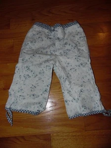 Girl's Ralph Lauren Capri Pants Sz 4T white w/BLue flowers EXC COND! - Picture 1 of 2