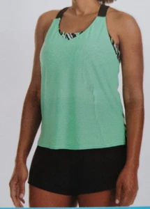 NEW ZEROXPOSUR 2 PIECE SWIM SUIT TANKINI SWIM SHORT SET WOMENS XL - Picture 1 of 9