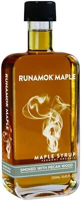Runamok Organic Pecan Wood Smoked Maple Syrup – Authentic Vermont Flavor - Image 1 of 4