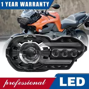 E-24 LED Headlights w/DRLs Hi/Lo Beam For BMW K1200R 2005-2009 K1300R 2010-2013 - Picture 1 of 12