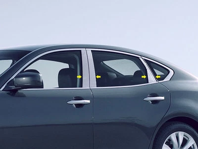 Stainless Chrome Pillar Posts 8PCS QAA Pillar Covers FOR Infiniti Q70 2014-2018 - Image 1 of 4