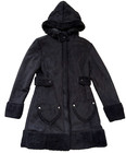 Abbey DAWN boa black coat Avril Lavigne size M