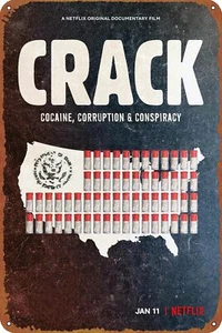 Crack: Cocaine, Corruption & Conspiracy Poster Metal Tin Sign Wall Decor - Picture 1 of 6