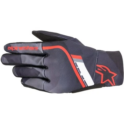 Alpinestars Reef Handschuhe Motorrad kurz leicht Protektoren grau-camo-rot - Bild 1 von 3