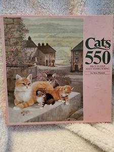 Vintage Cats 550 Pc Jigsaw Puzzle "Tea Rose Playtime" by Ruane Manning Rare - Picture 1 of 5