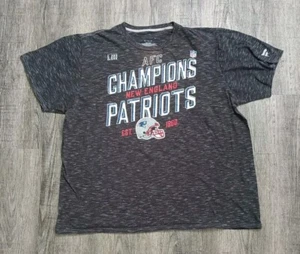 Fanatics Shirt Mens 2XL Gray New England Patriot 2018 AFC Champions NFL Classic - Picture 1 of 8