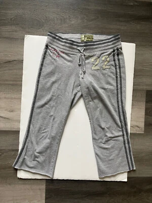 Pantalones deportivos Hollister grises informales de felpa grises talla mediana Surfside CA Foto 1 de 4