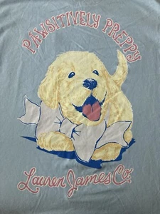 Lauren James 'Pawsitively Preppy' Womens T-Shirt size 2XL dog puppy NEW - Picture 1 of 5