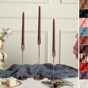 12 Unscented 11 in Long Spiral Premium Wax Taper CANDLES Party Home Decorations - Picture 1 of 82