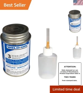 IPS 3 Acrylic Plastic Cement with Applicator Bottle with Needle, 4 oz Can, Clear - Picture 1 of 5