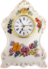 Avon Romantic Flowers Clock Exclusive Collectable New in Box Porcelain Ivory