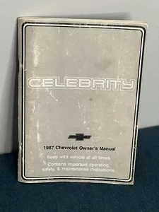 1987 Celebrity Chevrolet Factory Original Owner's Manual - Picture 1 of 5