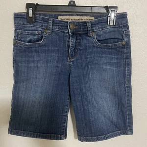 Nine West Vintage America Damen 4 blaue Jeansshorts Mid Rise 4/26 Jorts Denim - Bild 1 von 12