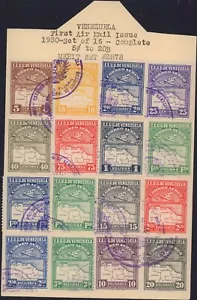 VENEZUELA 1930 LUFTPOST C1-C16 KOMPLETTER SATZ VZ+ - Bild 1 von 1