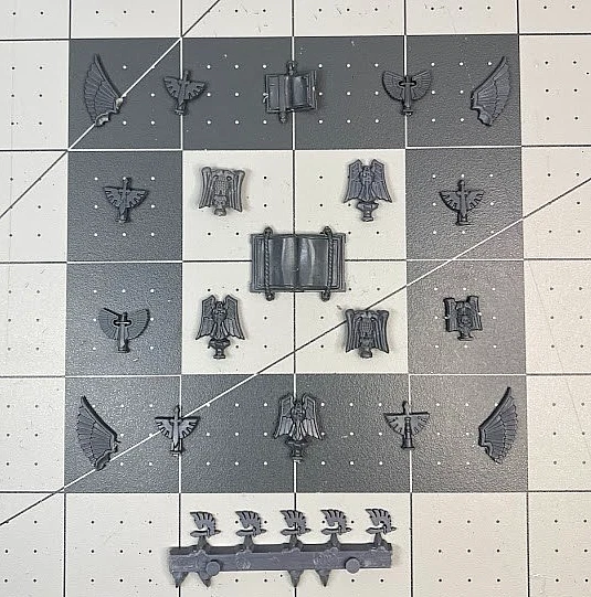 40K Dark Angel VETERAN ICONS Lot #C religious tome GW Trench Crusade bitz BN25 - Image 1 of 1