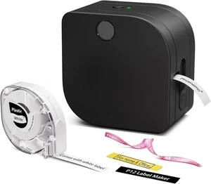 Phomemo P12 Bluetooth Thermal Label Maker Machine Black Portable Mini - Picture 1 of 9