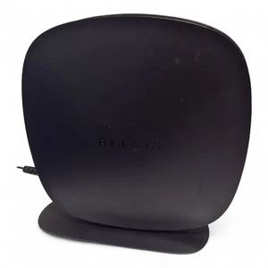 Belkin Wireless N Router F9K1002V1 4 LAN Ports 12V Adapter Tested Black - Picture 1 of 7