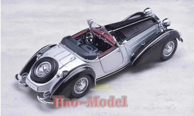  sun star 1:18 HORCH 855 1939 car Model Alloy Diecast Simulation Gifts Silver - Immagine 1 di 4