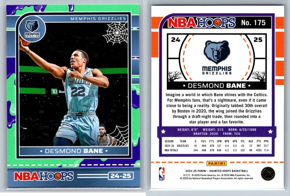 2024-25 Panini NBA Aros embrujados Baloncesto Slime Paralelos #1-300 ¡Tú eliges! Foto 1 de 1