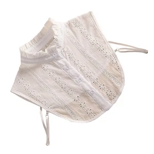 Camisa cuello falso en la oreja negra cuello falso mujer mujer moda - Imagen 1 de 12