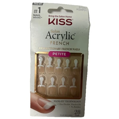 Kiss Salon Acrylic French Revolutionary Nails, KSAP01 Petite - Image 1 of 2
