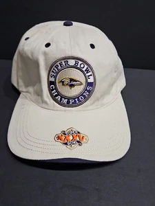 BALTIMORE RAVENS SUPER BOWL XXXV CHAMPIONS NFL BEIGE GORRA AJUSTABLE *** - Imagen 1 de 13