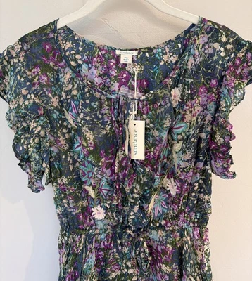 NWT Sundance Catalog  Dark Green Tiered “Eden Embroidered Dress” Size PM $298 - Image 1 of 4