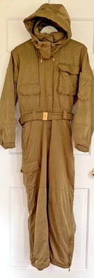 Sonia Bogner YEAR 2000 Antique Gold Insulated 1 Piece Ski Suit Women's 10 M USA - Image 1 of 4