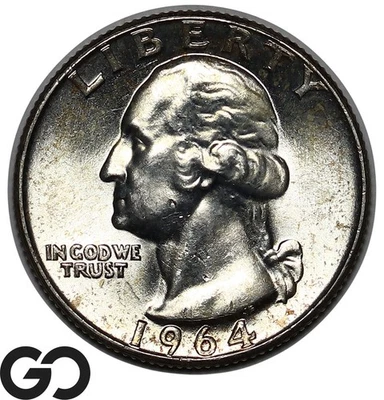 1964 Washington Quarter, Lustrous Gem BU++ - Image 1 of 3