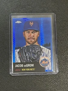 2022 Topps Chrome Platinum Anniversary #164 Jacob DeGrom Blue Prism Refractor C1 - Picture 1 of 2