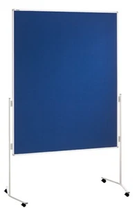 Moderationstafel ECO, 120 x 150 cm mobil, blau/Filz, blau/Filz - Bild 1 von 1